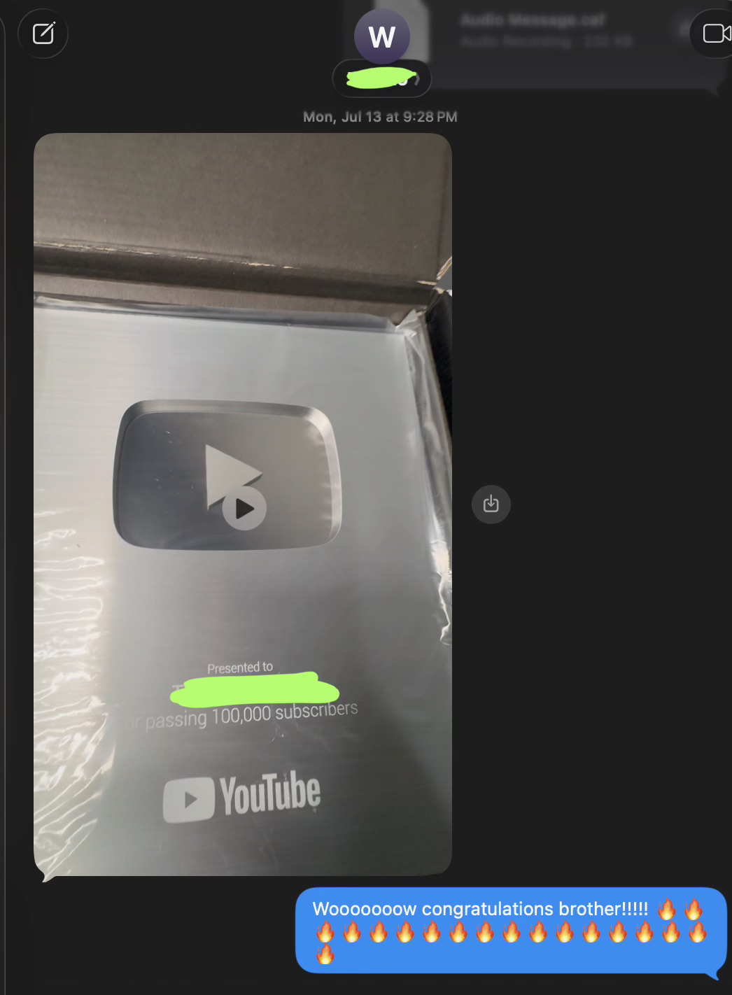 Client Silver Play Button proof 2